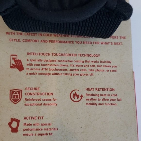 Levi's Jersey Fleece Mixed Media Gloves - Picture 4 of 4